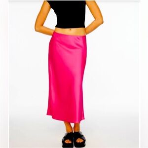 Satin feel Midi skirt
